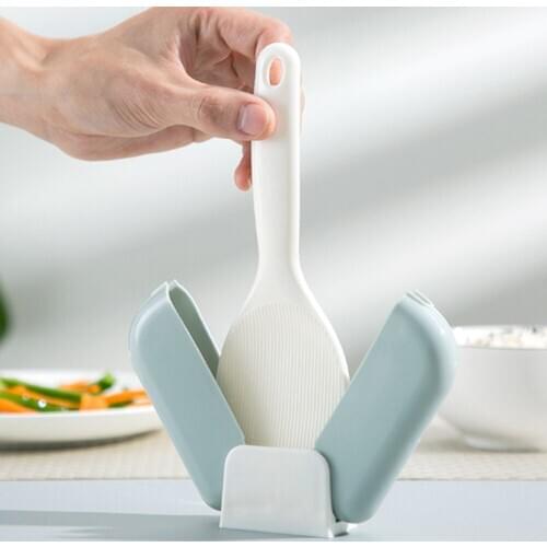 Stand-up Rice Spoon Automatic Opening And Closing Dust Cover Set Hanging Rice Spoon