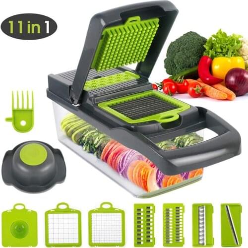 Multifunctional Vegetable Cutter Fruit Slicer Grater Cutter Peeler Potato Slicer Shredders Drain Basket Kitchen Accessories Tool