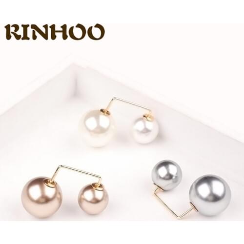 Fashion Pearl Brooch Fixed Clothes Brooch for Women Anti-Exposure Neckline Buckle Metal Pin Wedding Party Accessories