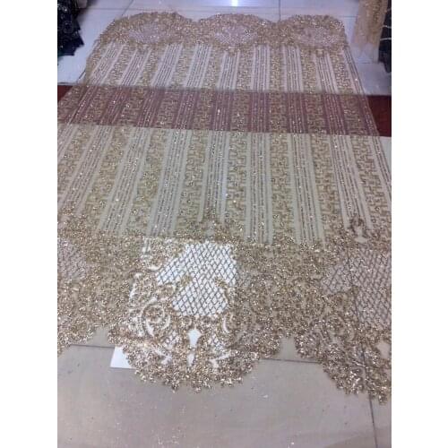 Fashion design african sequins tulle mesh fabric sparkly JRB-10253 glued glitter sequins lace fabric for wedding dress