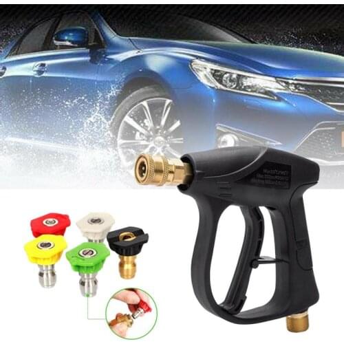Pressure Car Washer With 5pcs Soap Spray Nozzles 14mm M22 Socket 1/4" Quick Release Snow Foam Gun For Car Interior Tire Cleaning
