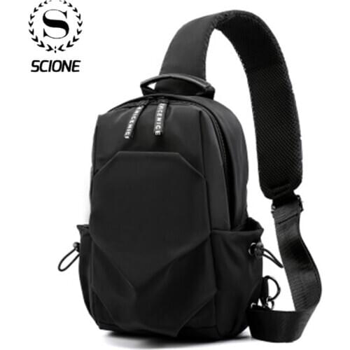 Scione Men Anti Theft Chest Bag School winter Short Trip Messengers Bag 2020 New Arrival Male Headphone Chest Bags