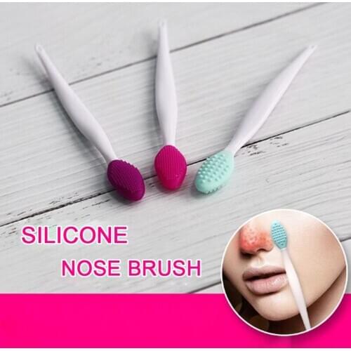 6 Colors Soft Skin-friendly Silicone Face Clean Brushes Nose Washing Brush Deep Cleaning Blackhead Brush Blackhead Cleaner Tool