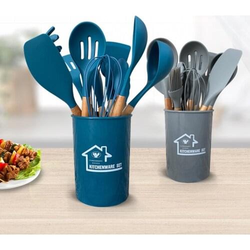 12pcs Heat Resistant Silicone Cookware Set Nonstick Cooking Tools Kitchen Baking Tool Kit Utensils Kitchenware Accessories