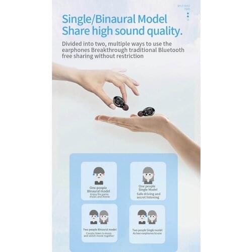 1 Pair XG8 TWS Earbuds IPX-5 & Charging Case LED 10-15m for Running Driving