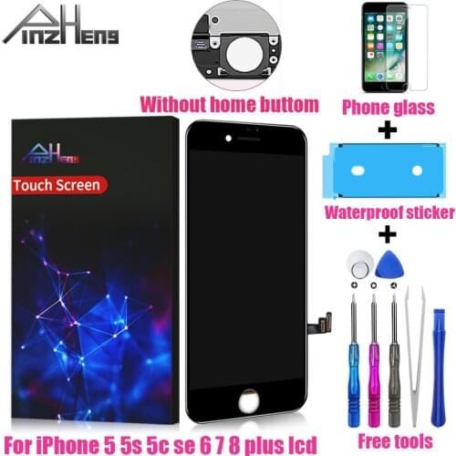 PINZHENG Screen LCD For iPhone 5 5S 5C 5S 6 6S 7 8 Plus Display Full Assembly Digitizer No Dead Pixel 3D Touch Mobile Phone LCD