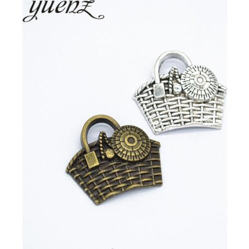 YuenZ 5 pcs Metal Bag Charms Pendants Antique Jewelry Making DIY Handmade Craft 25*22mm J305