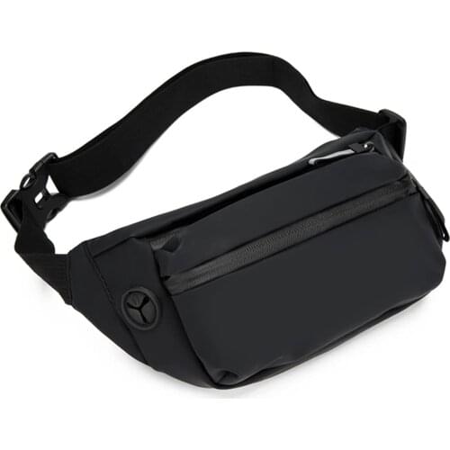 Anreisha Fanny Pack for Men and Women - Fashion Waist Bag , With Adjustable Strap and Headphone Jack，black