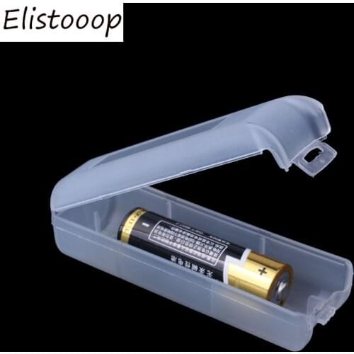 Elistooop Transparent Clear Plastic Case For 1 X 26650 Holder Battery Storage Box Rechargeable Battery Storage case