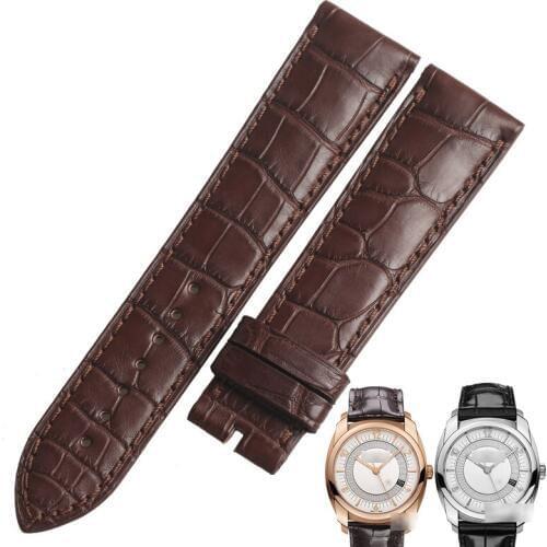 WENTULA watchbands for Vacheron Constantin QUAI DE L ILE 86050 alligator skin /crocodile grain man watch bands