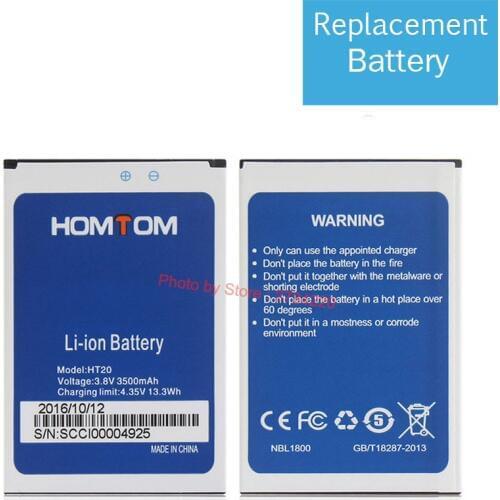 100% New 3500mAh HT20 Replacement Battery For HOMTOM HT 20 Bateria Batterie Baterij Cell Mobile Phone Batteries