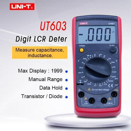 UNI-T UT603 Modern Resistance Inductance Capacitance Meters Testers LCR Meter Capacitors Ohmmeter w/hFE Test