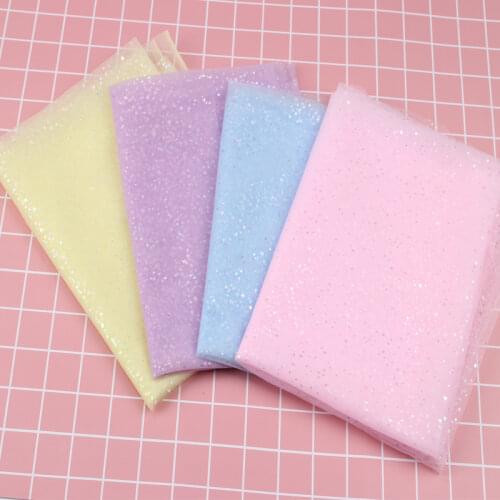 Star Sequins Organza DIY Hairbows Craft Princess Yarn Skirt Wedding Party Dress Net Gauze Clothing Fabric 95*150cm/pc IBOWS