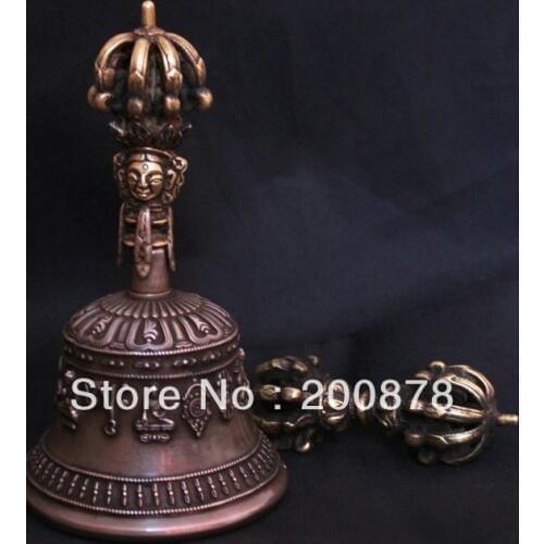 TBC902 Tibetan brass vajra bell and dorje,big size Buddhist Things