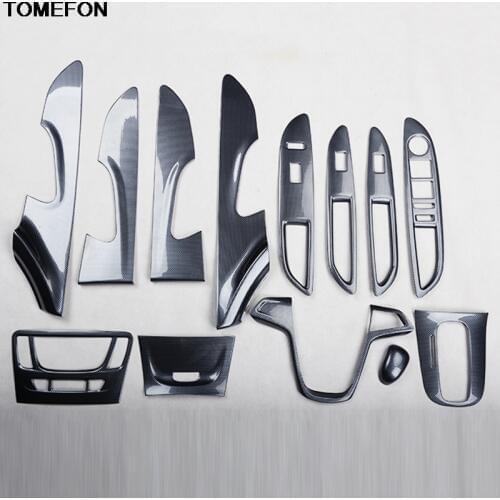TOMEFON For Buick Encore/Opel/Vauxhall Mokka 2016 2017 Carbon Fiber Air Vent Switch Panel Handle Gear Shift Cover Interior Trim