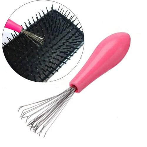 Hair Care & Styling New Hair Brush Comb Cleaner Embedded Tool Plastic Cleaning Removable Handle