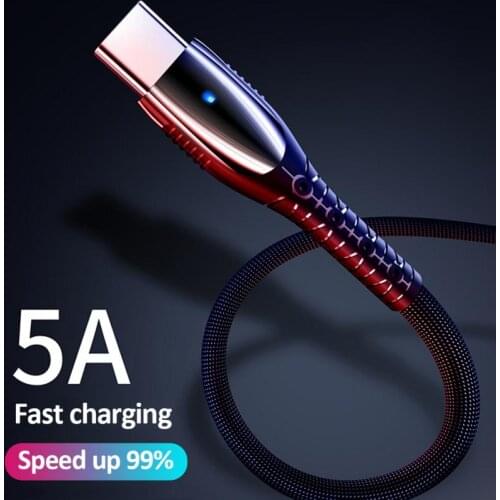 5A Type C USB Quick Charging Cable Charge Connect Line Cord For Charger TypeC To Aux Jack Adapter Cable Winder Organizer
