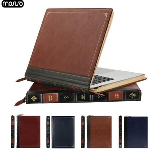 MOSISO Vintage PU Leather Case For Macbook Air 13 Pro Retina 13 15 Touch Bar Laptop Case Cover for Macbook Air 13 inch A1932 New