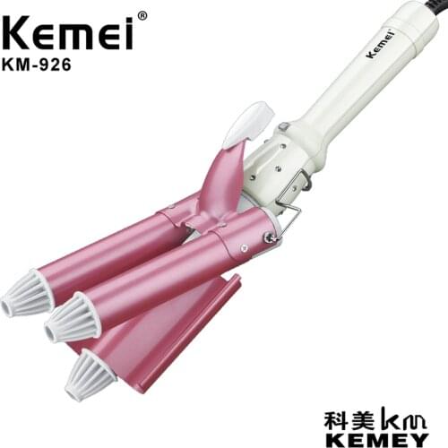 Kemei Hair Straightener Automatic Perm Splint Ceramic Hair Iron Big Wave Hair Curling Flat Iron Hair Waver Styling Tools Styler