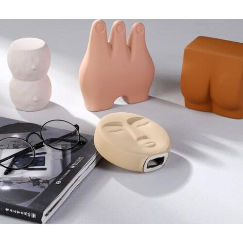 Japanese Style Body Torso Figurines Cute Fingers Butt Head Ceramic Sculpture Craft Home Decoration Accessories Modern Miniatures