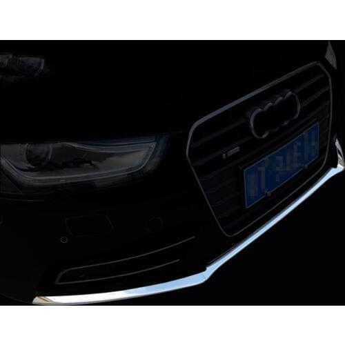YAQUICKA Chrome ABS Car Front Grille Grill Bumper Down Strips Cover Trim Styling For Audi A4 A4L B9 2017 2018 Auto Accessories