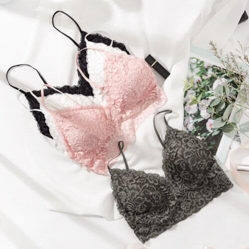 Womens 100% Real Silk Lining with outside lace fabric everyday Comfortable Wireless Bra