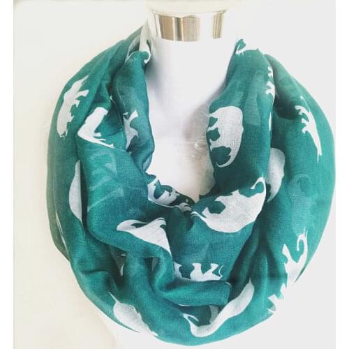 New fashion ladies' animal Elephant infinity scarf Womens pets loop scarf Accessories Gift Idea Elephant ring scarf for women
