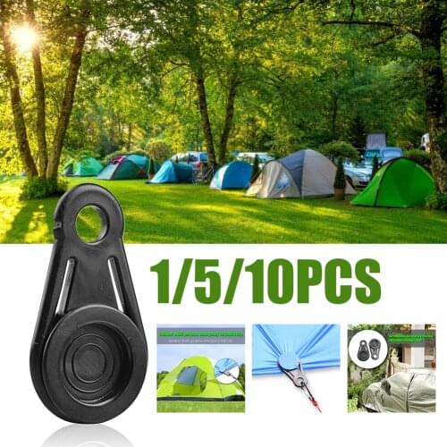 1/5/10pcs Tent Canopy Clip Outdoor Wind Rope Clamps Awning Wind Rope Clips Mountaineering Camping Accessories Tighten Tools Hot