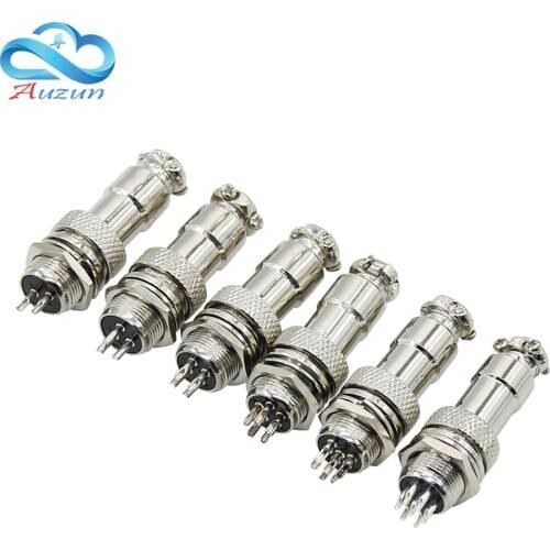 1 PCS Air outlet connector Copper plating silver GX12 2.3.4.5.6.7.core Aviation plug adapter