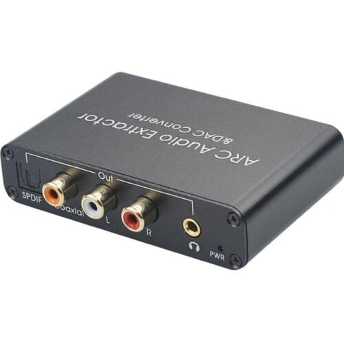 192KHz Aluminum ARC Audio Adapter HDMI Audio Extractor Digital to Analog Audio Converter