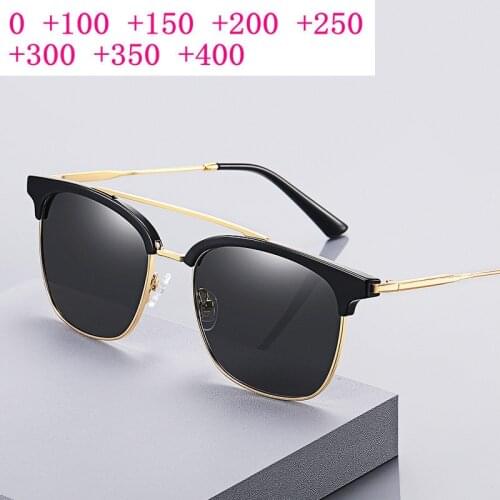 2021 New Vintage Bifocal Reading Sunglasses Reader with Diopter Men Women Retro Square Multifocal Reading Glasses NX