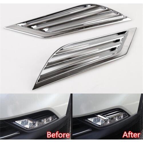 Car Front Fog Light Lamps Sequins Trim Styling Cover For Nissan Qashqai 2016-2019 Exterior Accessories Chrome ABS 2Pcs/set