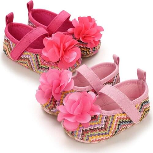 Baby Shoes Spring And Autumn 0-1 Year Old Female Baby Princess Shoes Flower Soft Sole Non-slip Toddler Shoes
