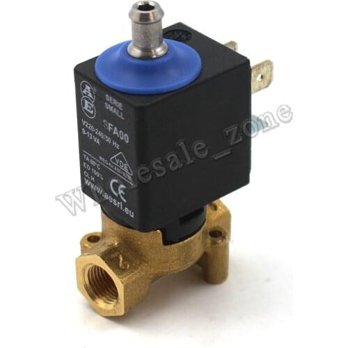 NEW SFA00 AE 2/3 Way AC 220V G1/8" Brass Coffee Makers Steam Air Water Electric Solenoid Valve 2 Position 3 Way Normally Open