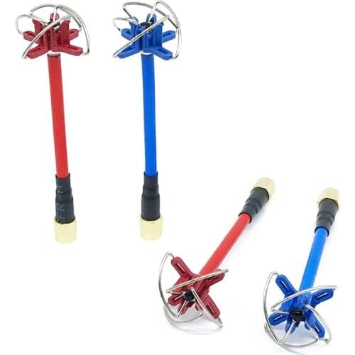 FPV 5.8G 3dBi 4 Leaf Clover AV Transmission RHCP Antenna SMA / RP-SMA Red Blue For Aomway Camera 5.8G FPV reciver Racing Drone