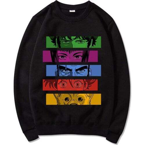 Classic Japanese Anime Movie Cowboy Bebop Hoodies Funny Too Good Too Bad Harajuku Hoodie Men Spring Retro Streetwear Pullover