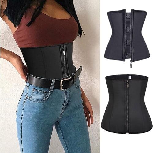 Latex Waist Trainer Shapewear Corset for Women Slimming Belt Waist Cincher Body Shaper Girdle Workout Tummy Control 9 Steel Bone