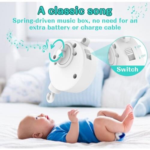 Wind-up Clockwork Move Mechanical Music Box Musical Movement for Baby Hanging Bell Parts Mobile Crib Bed Stroller Rail Kids Toys