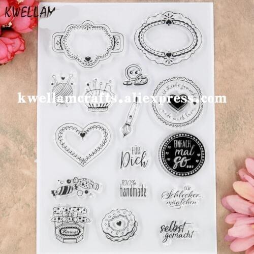 German FUR Dich hanmade with love selbst gemacht Candy Scrapbook photo cards rubber stamp clear stamp transparent stamp 9062407