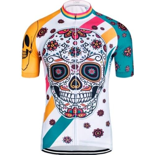 New Skull 2019 Mens Cycling Jersey Mtb Bicycle Clothing Bike Wear Clothes Short Sleeve Top Ropa Ciclismo MTB Jerseys