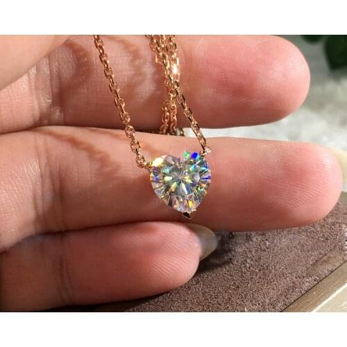 Luxury Bling AAA Zircon Love Heart Shape Necklace High Quality Exquisite Feminia Women Choker Wedding Bridal Jewelry Pendant