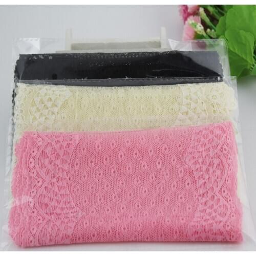 17.5cm width High Tenacity elastic embroidered Trim Lace Ribbon sewing wedding dress skirt lace trim 10 yards