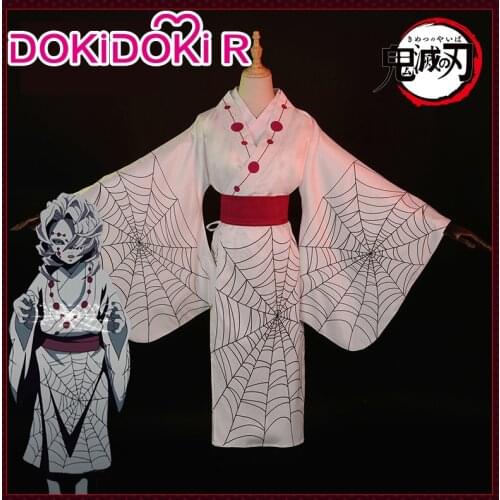 DokiDoki-R Anime Demon Slayer Kimetsu no Yaiba Cosplay Rui Costume Women Kimono Costume Rui Kimono Kimetsu no Yaiba Cosplay