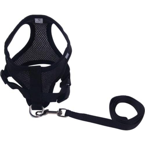 Pet Vest Harness Soft Breathable Pet Chest Straps Adjustable Pet Harness Leash Pet Set Outdoor Perro Walking Leads