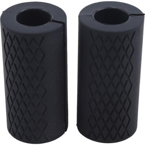 1 Pair Dumbbell Thick Bar Handles Pull Up Weightlifting Support Silicon Anti-Slip Protect Pad Body Building Fitness Equipment