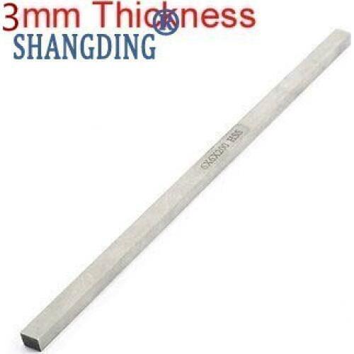 1pc Turning Parting Milling Mini Lathe HSS Tool Bit Gray 3mm Thickness x6/8/10/12/14/16/18/20/25/30/35mm x200mm Length