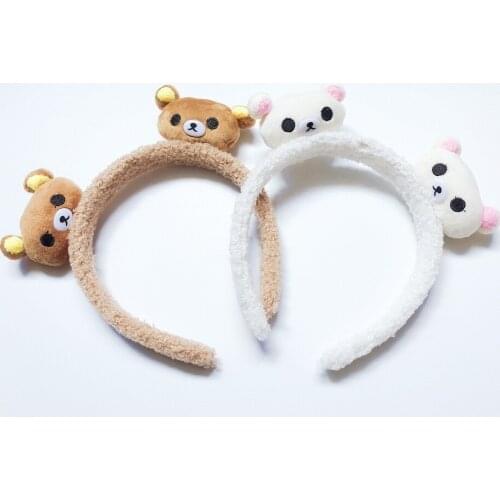 Boutique 10pcs Fashion Cute Stuffed Bear Hairbands Solid Animal Head Hair Sticks Princess Headwear Party Hair Accessories