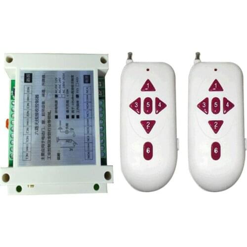 1000m DC 12V 24V 36V 6 CH RF Wireless Remote Control Switch System 6CH 10A Relay Receiver +6 Button Transmitter
