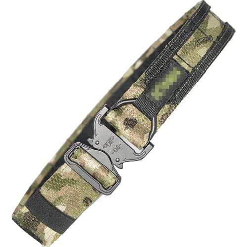 2 inch Black DRing Fighter Belt Tactical Molle Belt Multicam CS Outdoor Military Hunting Combat Belt