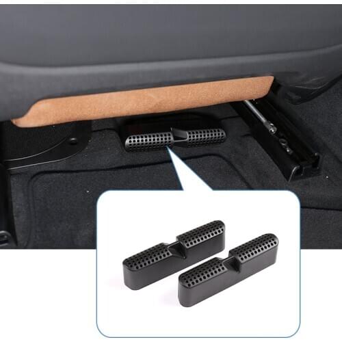 2 Pcs ABS Black For BMW X5 G05 2019-2020 Car Seat Under Air Outlet Frame Trim Accessories